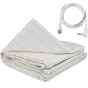 Earthing Bed Sheet Flat Sheet Earth Benefit Gold Connection Earth Cord Anti-Static Organic Grounding Mat Radiation Proof