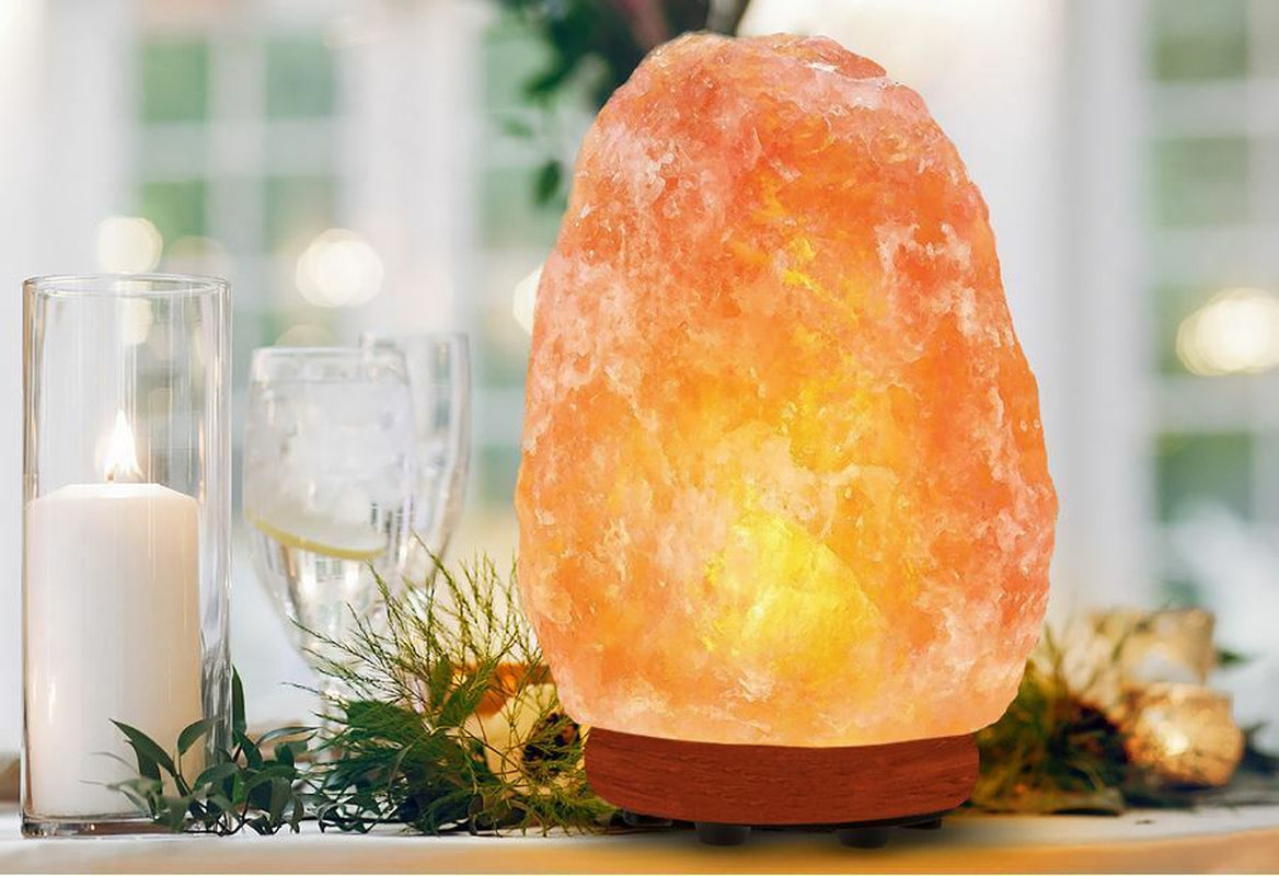 Salt Lamp, Himalayan Pink Salt Lamp, 6 - 8 LBS, 7 - 9 Inch Height, Dimmer Switch