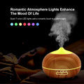 500Ml Wood Grain Remote Control Aromatherapy Mist Maker Air Humidifier Diffuser - Office Air Purifiermediaplayer