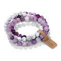 Natural Stone Crystal Beads Semi Precious Women'S Bracelet Amethyst Multi Layered Combination Bracelet
