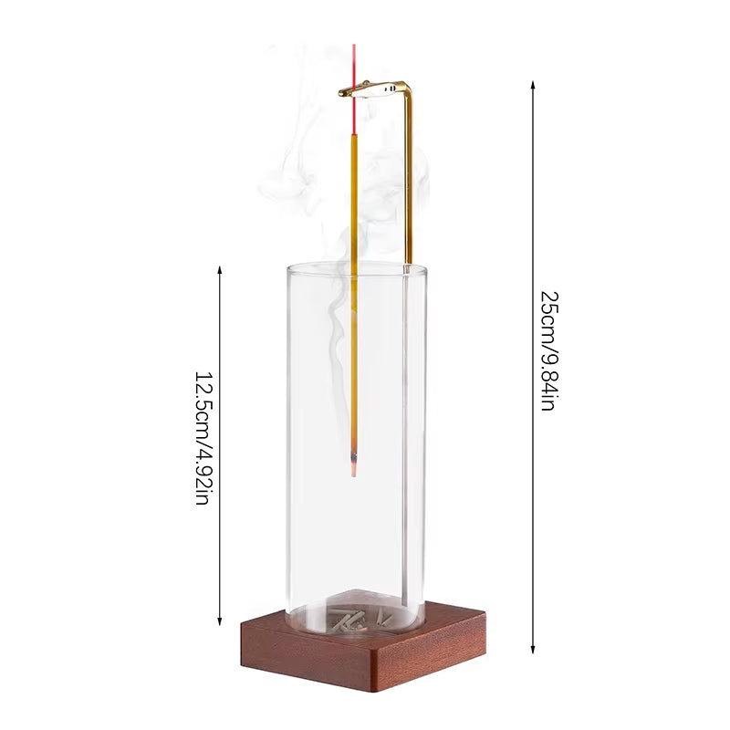 Creative Upside down Incense Burner Incense Stick Holder Wooden round Incense Tray Ornament Bedroom Home Yoga Decoration Crafts