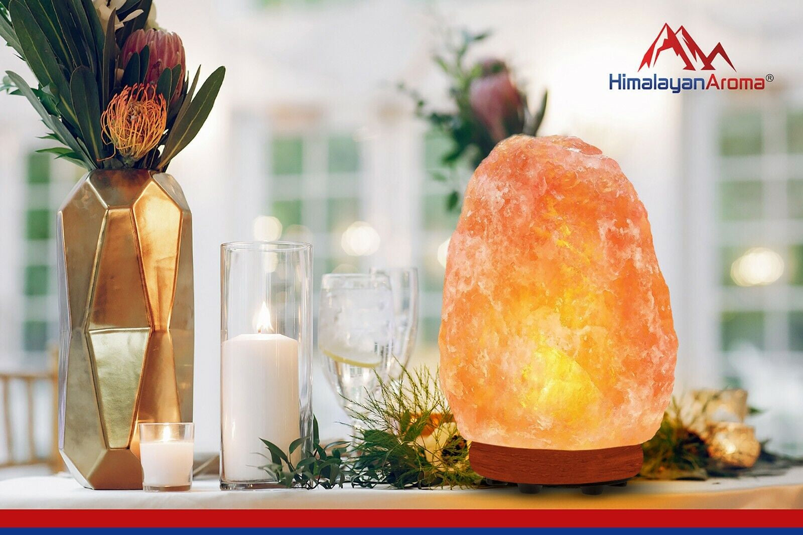Salt Lamp, Himalayan Pink Salt Lamp, 6 - 8 LBS, 7 - 9 Inch Height, Dimmer Switch