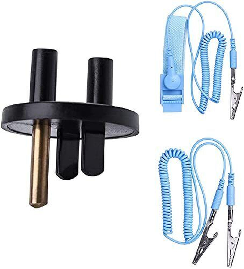 Grounding Outlet Plug with Anti-Static Wrist Strap and Grounding Wire, ESD Sa...