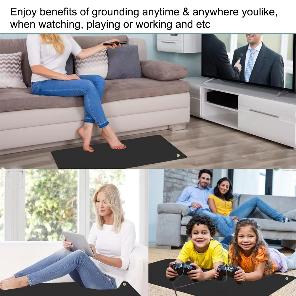 Grounding Mat for Improving Sleep Grounding Pad for Health Grounding Bed Mat with Grounding Cord for Better Working