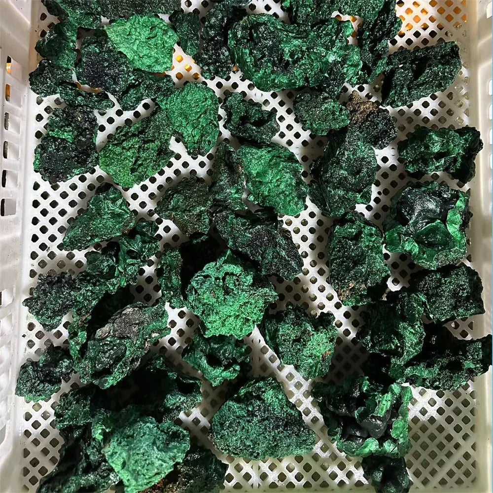 Natural Green Malachite Raw Stone Rough Crystal Clastic Rock Cube Collectible Gravel Minerals Specimen