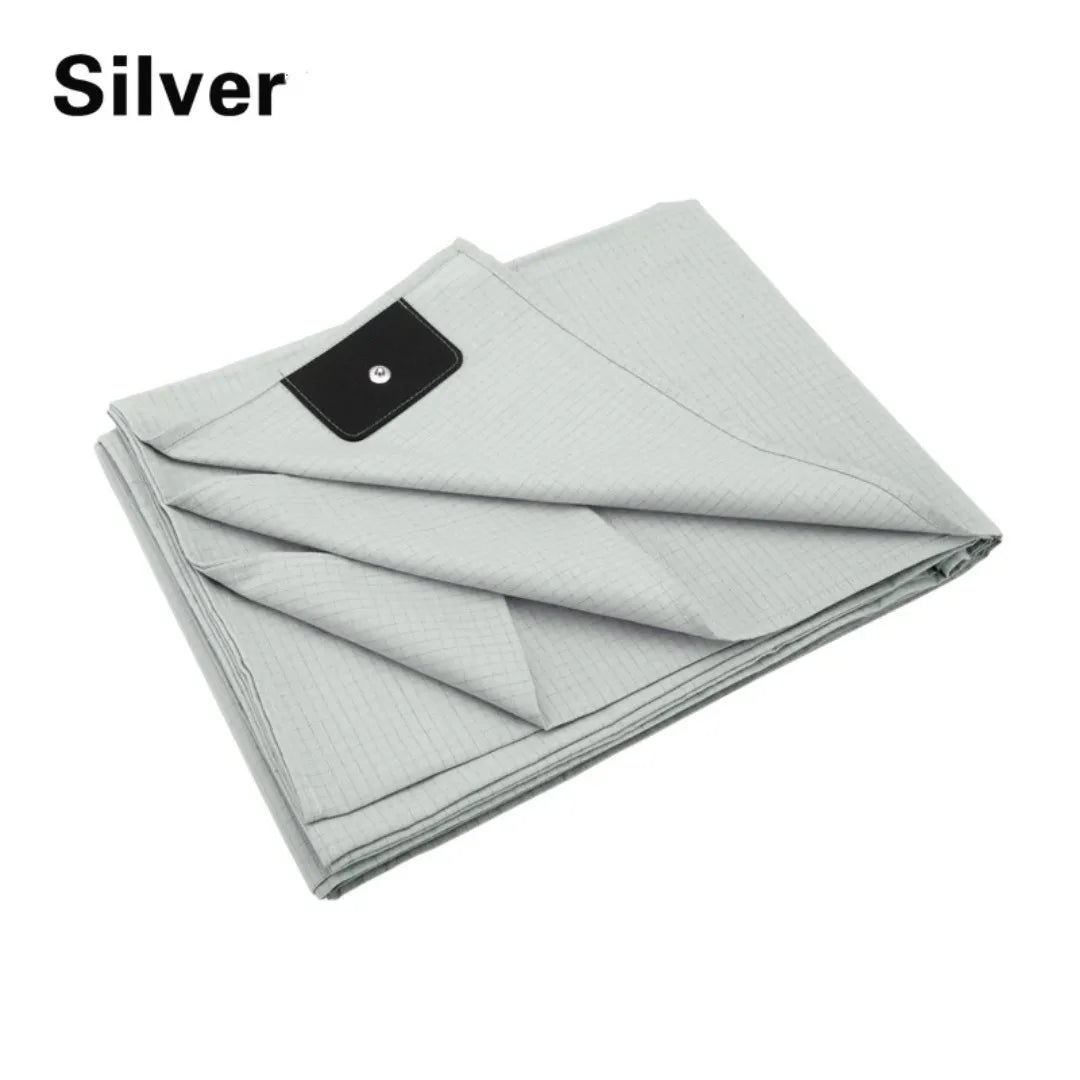 Grounding Flatted Bed Sheets with 10% Silver Fiber & Organic Cotton- Conductive with Grounding Cord, Grounding Keep Good Sleep
