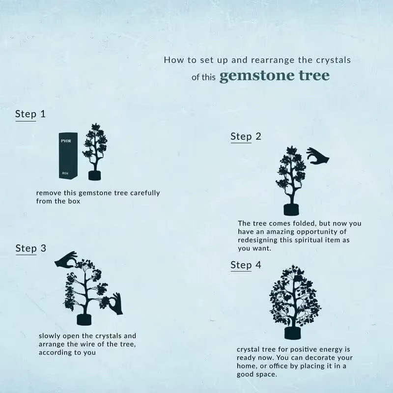 Crystal Tree Energy Stone and Crystal Money Tree Healing Crystal Tree of Life Gemstones Amethyst Crystals