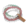 Natural Stone Crystal Beads Semi Precious Women'S Bracelet Amethyst Multi Layered Combination Bracelet