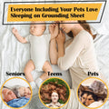 Earthing Bed Sheet Flat Sheet Earth Benefit Gold Connection Earth Cord ﻿Anti-Static Organic Grounding Mat Radiation Proof
