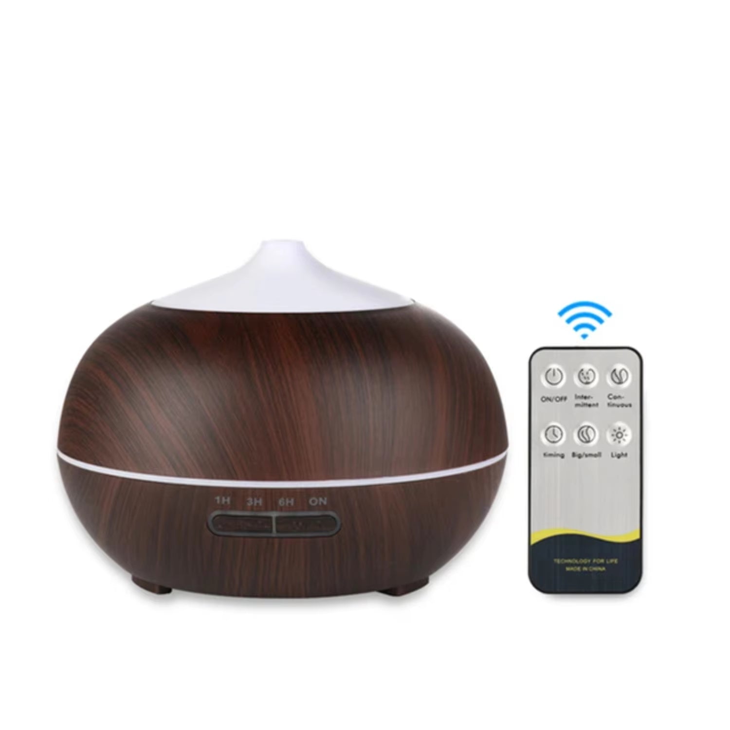 500Ml Wood Grain Remote Control Aromatherapy Mist Maker Air Humidifier Diffuser - Office Air Purifiermediaplayer