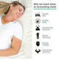 Grounding Flatted Bed Sheets with 10% Silver Fiber & Organic Cotton- Conductive with Grounding Cord, Grounding Keep Good Sleep