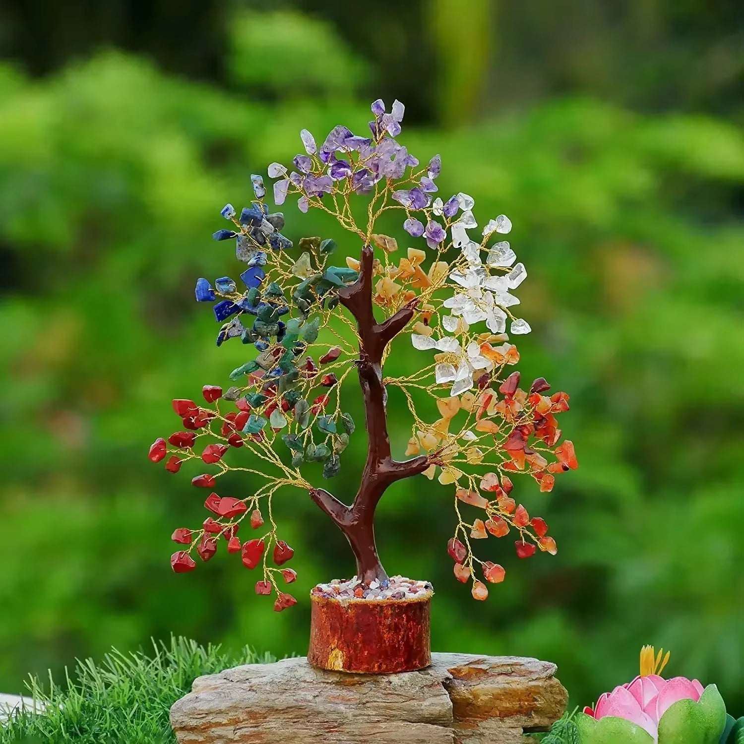 Crystal Tree Energy Stone and Crystal Money Tree Healing Crystal Tree of Life Gemstones Amethyst Crystals